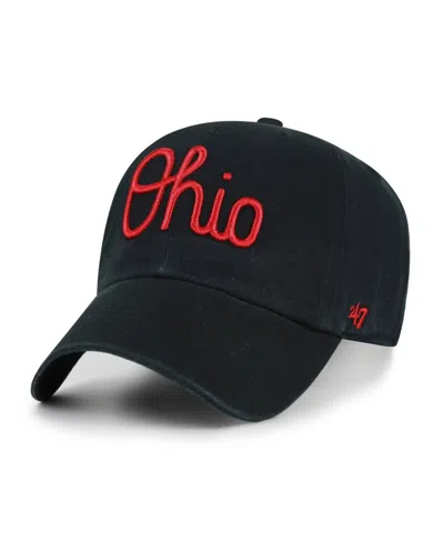 47 Brand Men's Black Ohio State Buckeyes Vault Clean Up Adjustable Hat