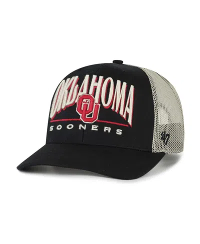 47 Brand Men's Black Oklahoma Sooners Arid Adjustable Trucker Hat