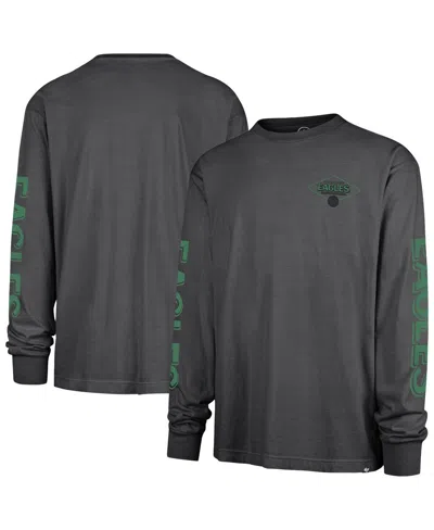 47 Brand '47 Black Philadelphia Eagles Cairn Ravine Foundation Throwback Long Sleeve T-shirt In Multi