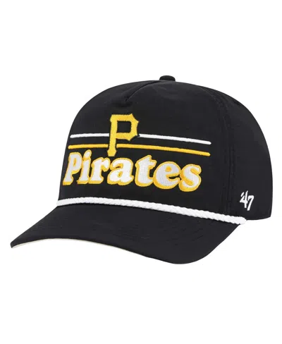 47 Brand Men's Black Pittsburgh Pirates Campscape Hitch Adjustable Hat