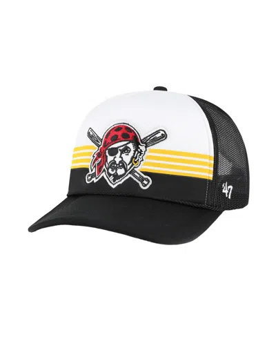 47 Brand Men's Black Pittsburgh Pirates Lift Off Foam Front Mesh Trucker Adjustable Hat