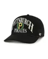 47 Brand Men's Black Pittsburgh Pirates Pitchout Rope Hitch Adjustable Hat