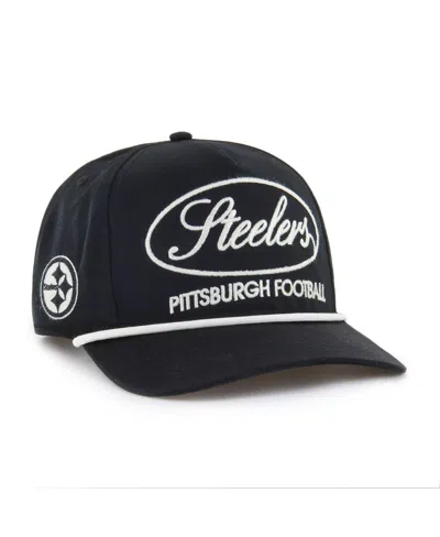 47 Brand Men's Black Pittsburgh Steelers Foundational Hitch Adjustable Hat