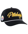 47 Brand Men's Black Pittsburgh Steelers Overhand Hitch Adjustable Hat In Black