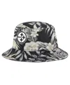 47 Brand Men's Black Pittsburgh Steelers Tropicalia Bucket Hat In Black