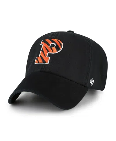 47 Brand Men's Black Princeton Tigers Clean Up Adjustable Hat
