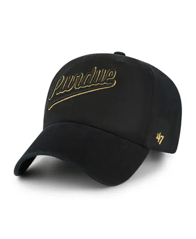 47 Brand Men's Black Purdue Boilermakers Vault Clean Up Adjustable Hat