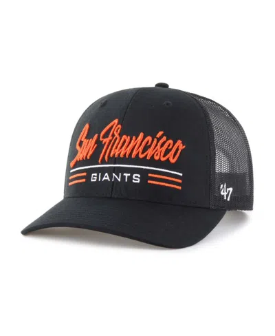 47 Brand Men's Black San Francisco Giants Garner Trucker Adjustable Hat
