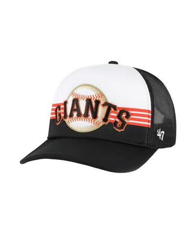 47 Brand Men's Black San Francisco Giants Lift Off Foam Front Mesh Trucker Adjustable Hat