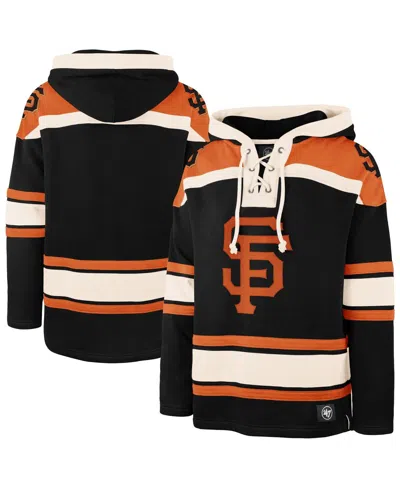 47 Brand Men's Black San Francisco Giants Superior Lacer Pullover Hoodie