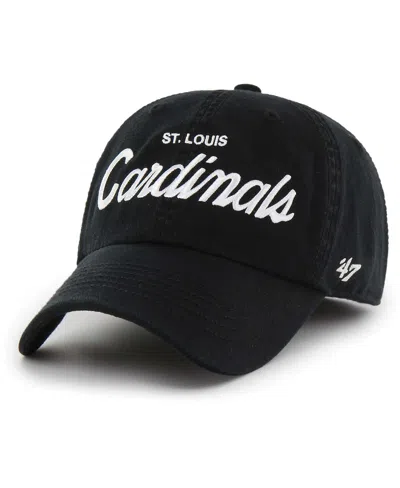 47 Brand Men's Black St. Louis Cardinals Crosstown Classic Franchise Fitted Hat