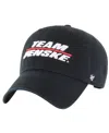 47 Brand Men's Black Team Penske Clean Up Adjustable Hat In Black