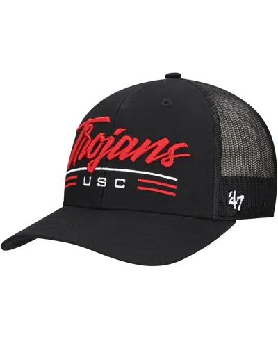 47 Brand Men's Black Usc Trojans Garner Trucker Adjustable Hat