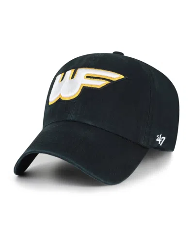 47 Brand Men's Black Wake Forest Demon Deacons Vault Clean Up Adjustable Hat