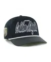 47 Brand Men's Black/charcoal Vegas Golden Knights Dropshadow Rope Hitch Adjustable Hat