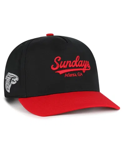 47 Brand Men's Black/red Atlanta Falcons Sundays Sure Shot Hitch Two-tone Adjustable Hat
