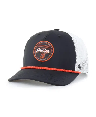 47 Brand Men's Black/white Baltimore Orioles Fairway Trucker Adjustable Hat In Multi