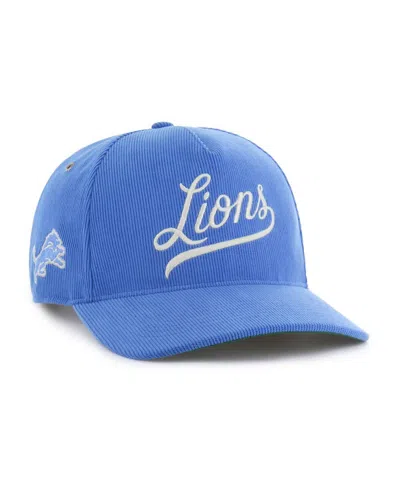47 Brand Men's Blue Detroit Lions Golden Age Corduroy Hitch Adjustable Hat