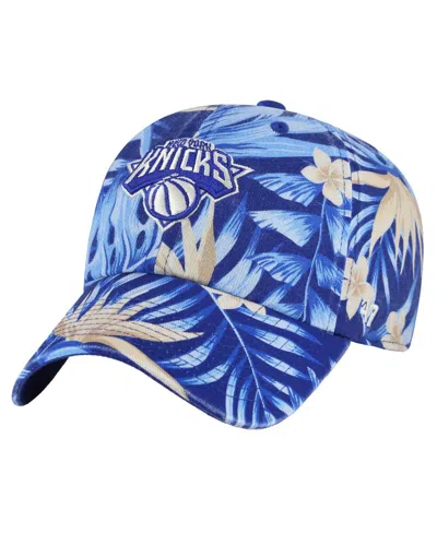 47 Brand Men's Blue New York Knicks Tropicalia Floral Clean Up Adjustable Hat