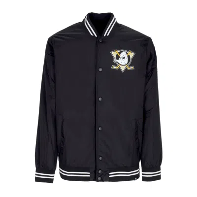 47 Brand Men's Bomber Jacket Nhl Drift Track Jacket Anaduc In Jet Black