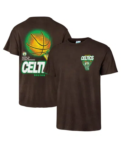 47 Brand Men's Brown Boston Celtics Vintage-like Tubular Dagger Tradition Premium T-shirt