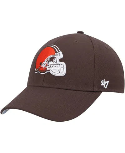 47 Brand Men's Brown Cleveland Browns Mvp Adjustable Hat