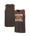 47 Brand Men's Brown Cleveland Browns Upload Franklin Tank Top In Brown