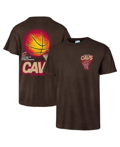 47 Brand Men's Brown Cleveland Cavaliers Vintage-like Tubular Dagger Tradition Premium T-shirt