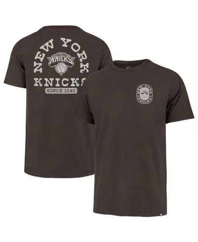 47 Brand Men's Brown New York Knicks Back Canyon Franklin T-shirt