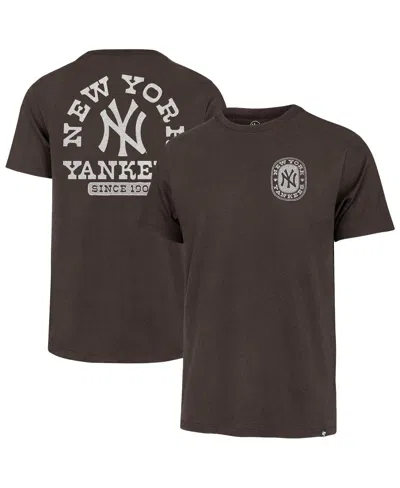 47 Brand Men's Brown New York Yankees Back Canyon Franklin T-shirt
