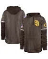47 Brand Men's Brown San Diego Padres Pinstripe Double Header Pullover Hoodie In Brown
