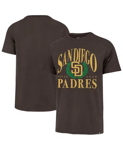 47 Brand Men's Brown San Diego Padres Pitchout Franklin T-shirt In Black