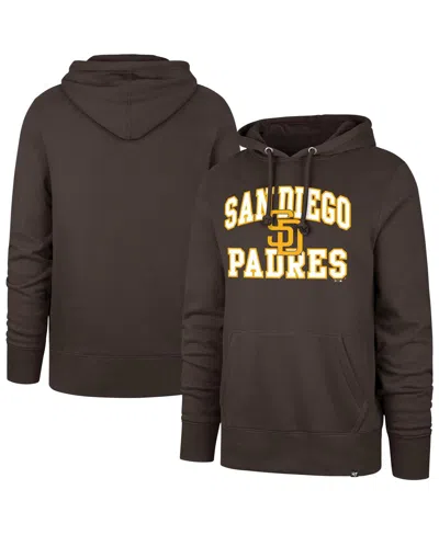 47 Brand Men's Brown San Diego Padres Velocity Headline Pullover Hoodie Sweatshirt