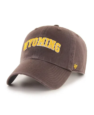 47 Brand Men's Brown Wyoming Cowboys Script Clean Up Adjustable Hat