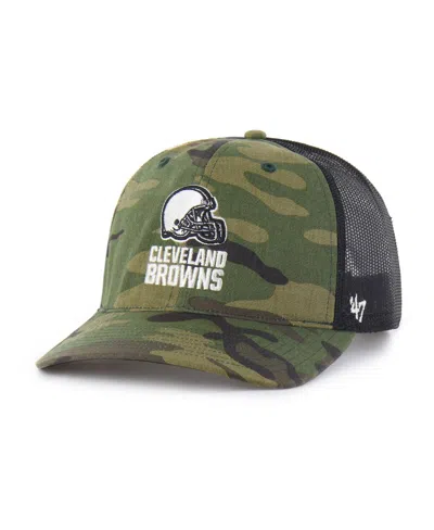 47 Brand Men's Camo Cleveland Browns Trucker Adjustable Hat In Green