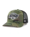 47 Brand Men's Camo/black Los Angeles Kings Trucker Adjustable Hat In Green