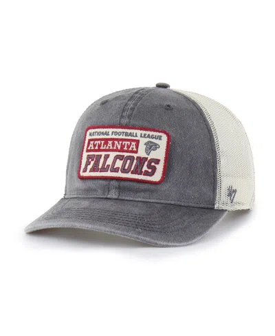 47 Brand Men's Charcoal Atlanta Falcons Canteen Relaxed Trucker Adjustable Hat In Gray