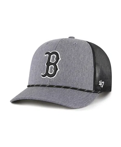 47 Brand '47 Charcoal Boston Red Sox Carbon Rope Trucker Adjustable Hat In Gray