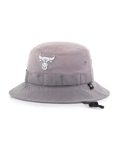 47 Brand Men's Charcoal Chicago Bulls Buxton Garment Washed Bucket Hat In Neutral