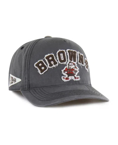 47 Brand Men's Charcoal Cleveland Browns Throwback Calderwood Well Worn Hitch Adjustable Hat
