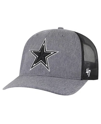 47 Brand Men's Charcoal Dallas Cowboys Carbon Trucker Mvp Adjustable Hat