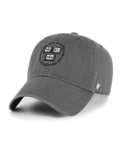 47 Brand Men's Charcoal Harvard Crimson Clean Up Adjustable Hat In Gray
