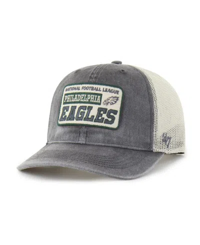 47 Brand Men's Charcoal Philadelphia Eagles Canteen Relaxed Trucker Adjustable Hat