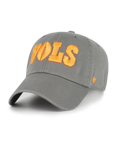 47 Brand Men's Charcoal Tennessee Volunteers Vault Clean Up Adjustable Hat In Gray