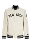 47 Brand Men's College Jacket Mlb Wordmark Regent Jacket Neyyan Natural In Natural