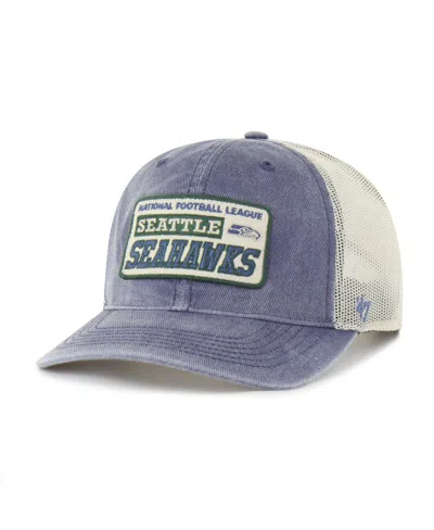 47 Brand Men's College Navy/natural Seattle Seahawks Canteen Relaxed Trucker Adjustable Hat In Blue