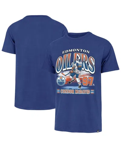 47 Brand Men's Connor Mcdavid Royal Edmonton Oilers Franklin Player Name Number T-shirt In Blue
