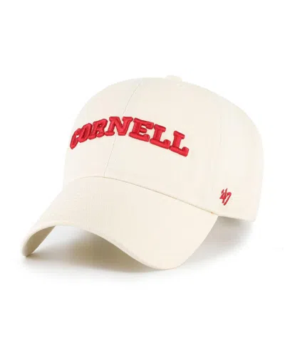 47 Brand Men's Cream Cornell Big Red Clean Up Adjustable Hat In White