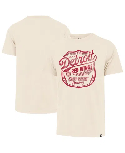 47 Brand Men's Cream Detroit Red Wings Poke Check Franklin T-shirt In Neutral