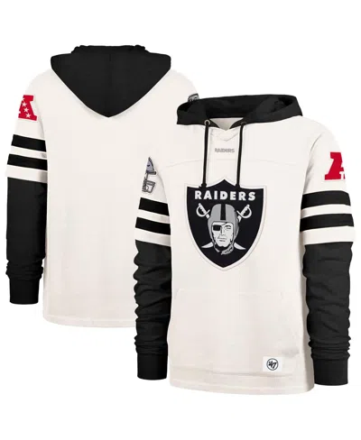 47 Brand Men's Cream Las Vegas Raiders Split Zone Cornerback Duo Lacer Hoodie In Multi